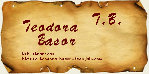 Teodora Basor vizit kartica